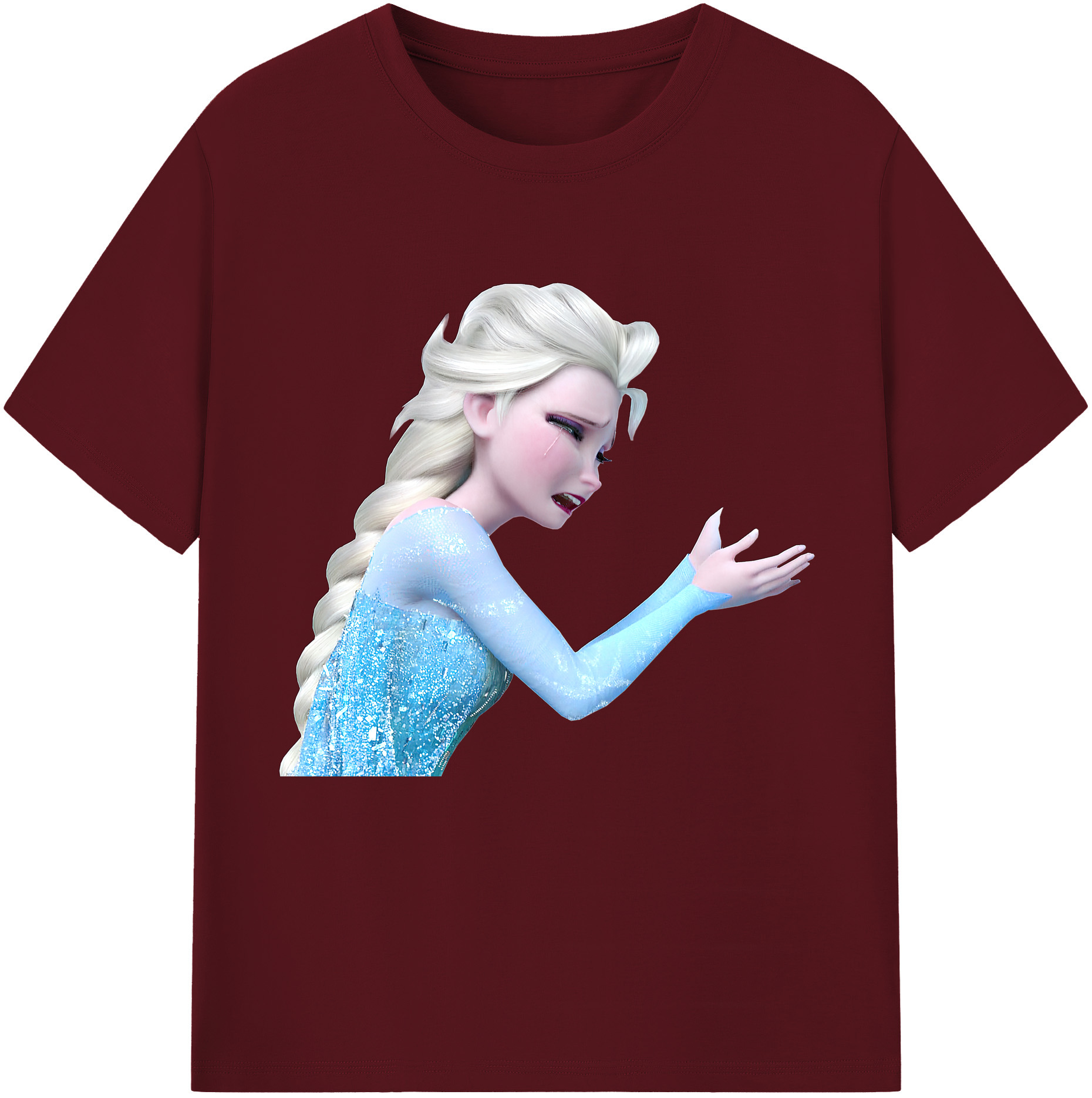 （画像用） アナと雪の女王 アンナ エルサ Frozen Anna Elsa 綿100％半袖Tシャツ（フロントプリント）